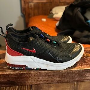 Nike Kids Black and Red Slip-On Shoes